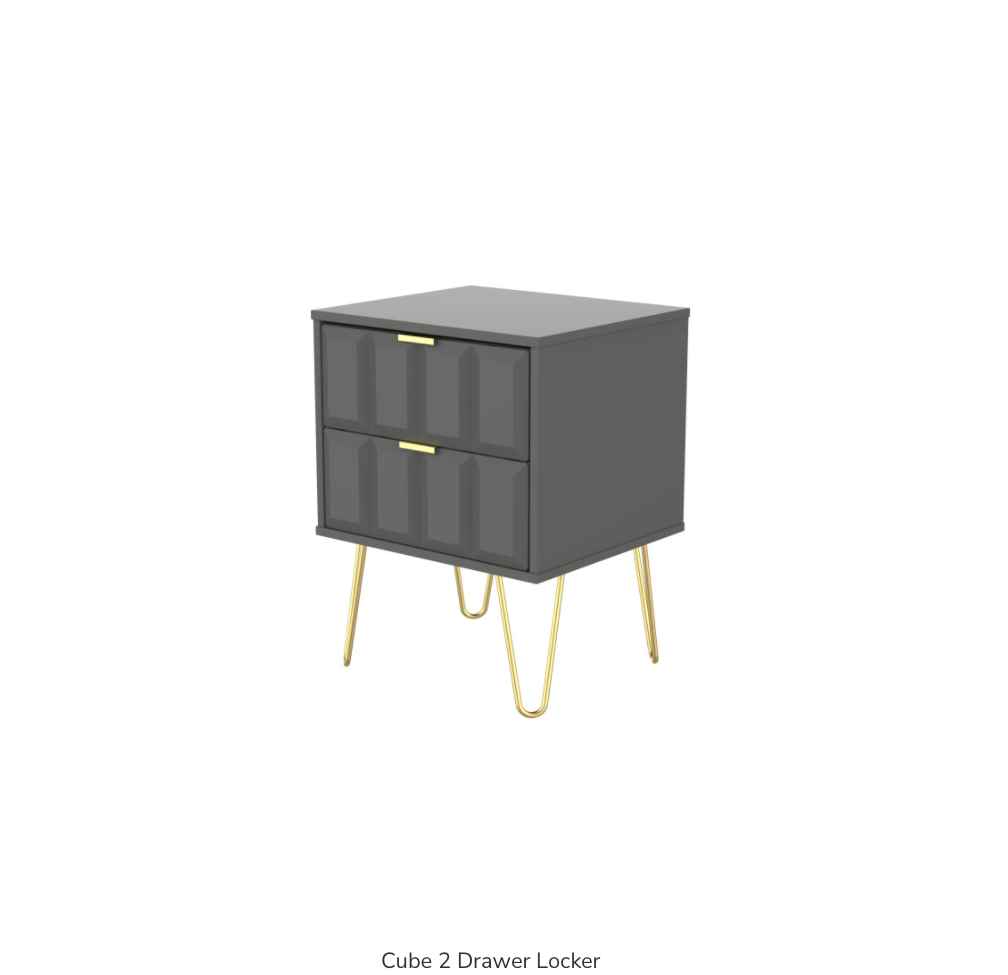 Cube 2 Drawer Locker