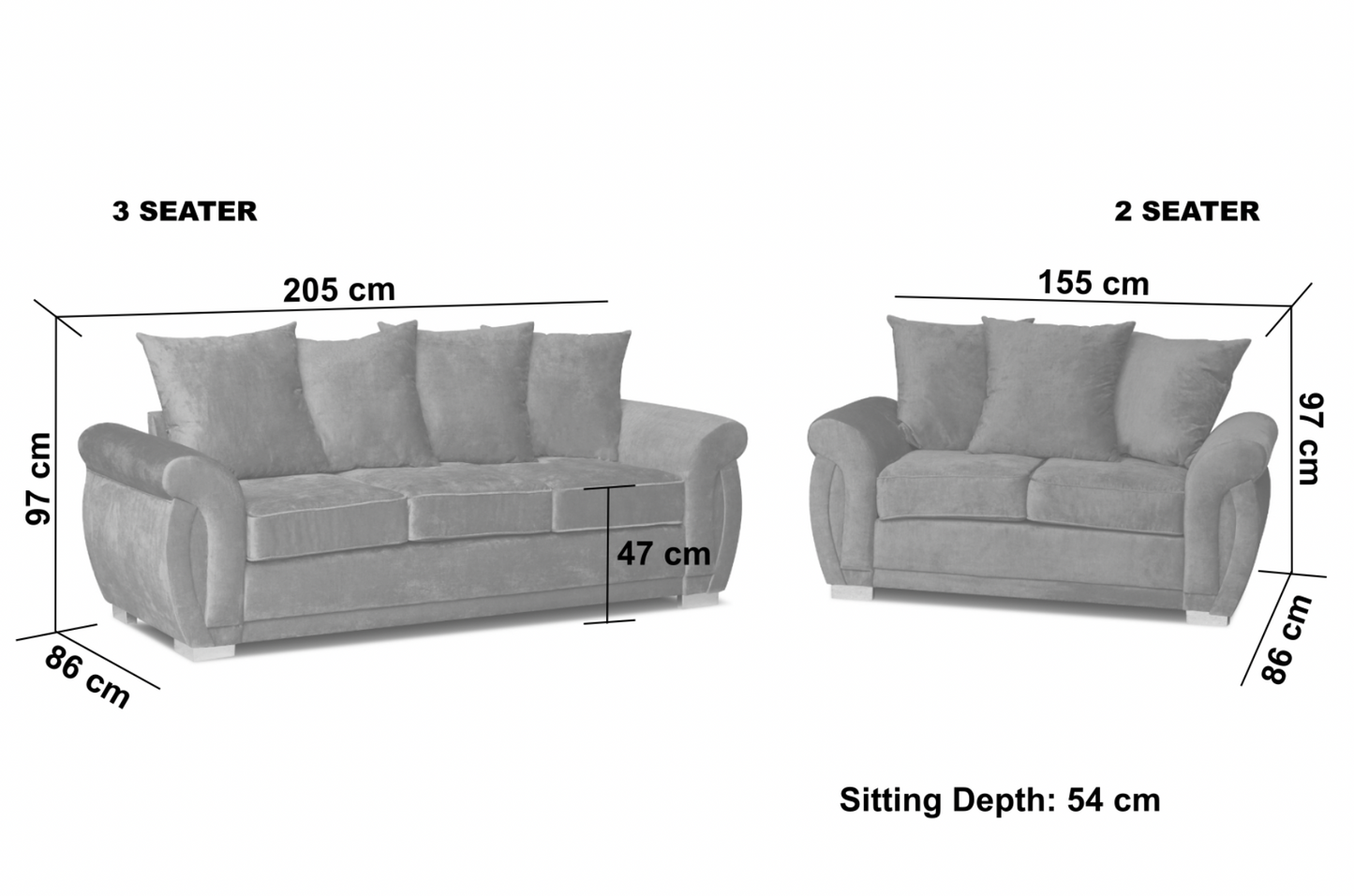 Molly 3+2 Sofa Set