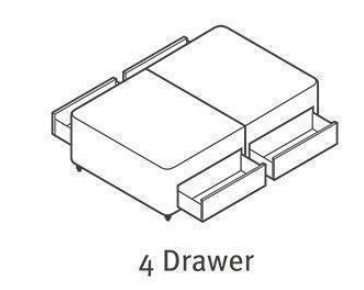 Copy of Divan Bed Base With 4 Draws