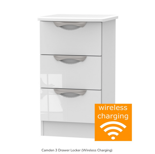 Camden 3 Drawer Locker (Wireless Charging)